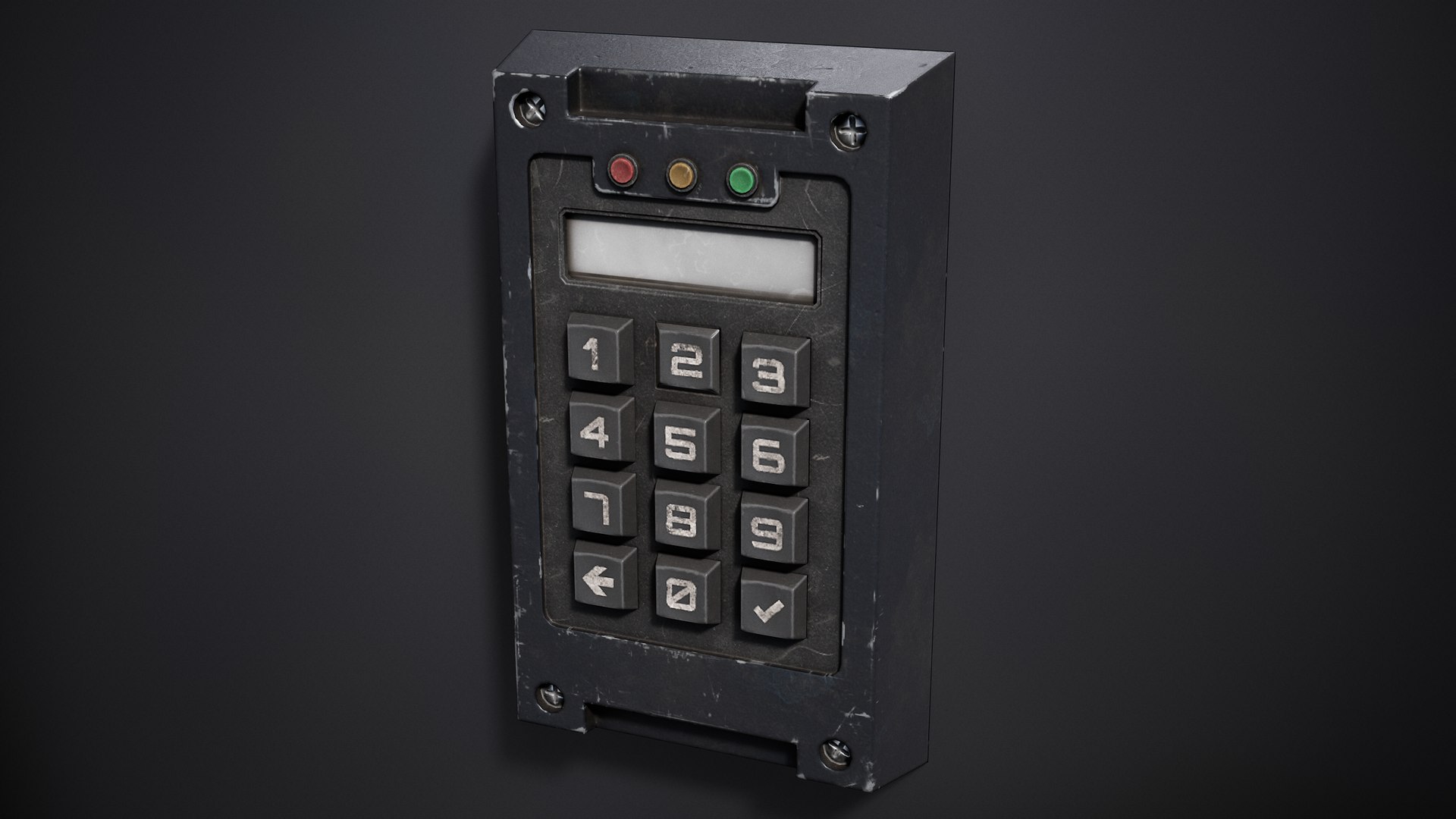 3D Old Keypad Lock - PBR Game Ready Low Poly Model - TurboSquid 2344529