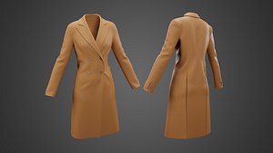 Long Leather Coat Brown