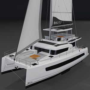 Bali 5 2 3D Catamaran PBR 3D model