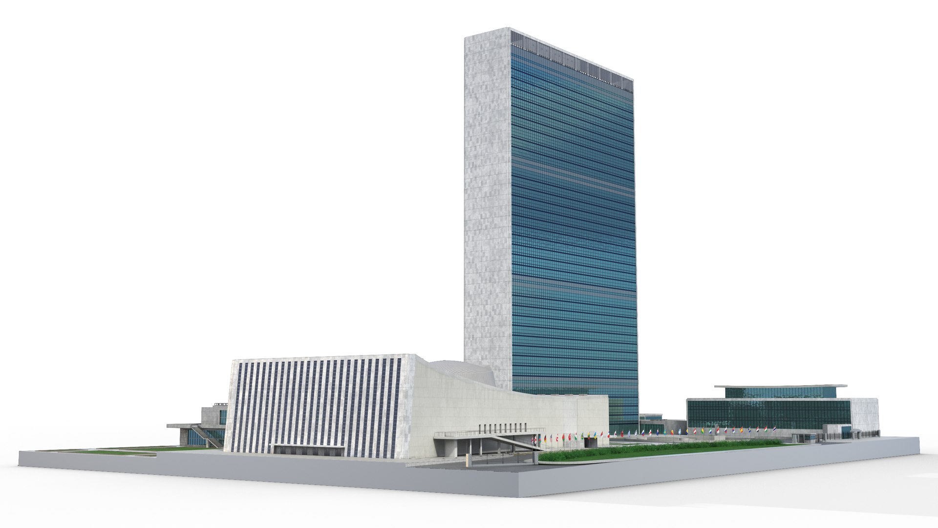 Headquarters of the United Nations 3D model preview