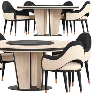 Sesto Senso Cprn Homood Chair and Table 3D model