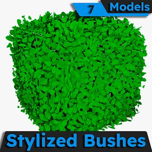 Stylized Bush 3D