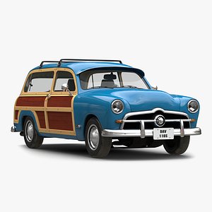 3d generic retro car
