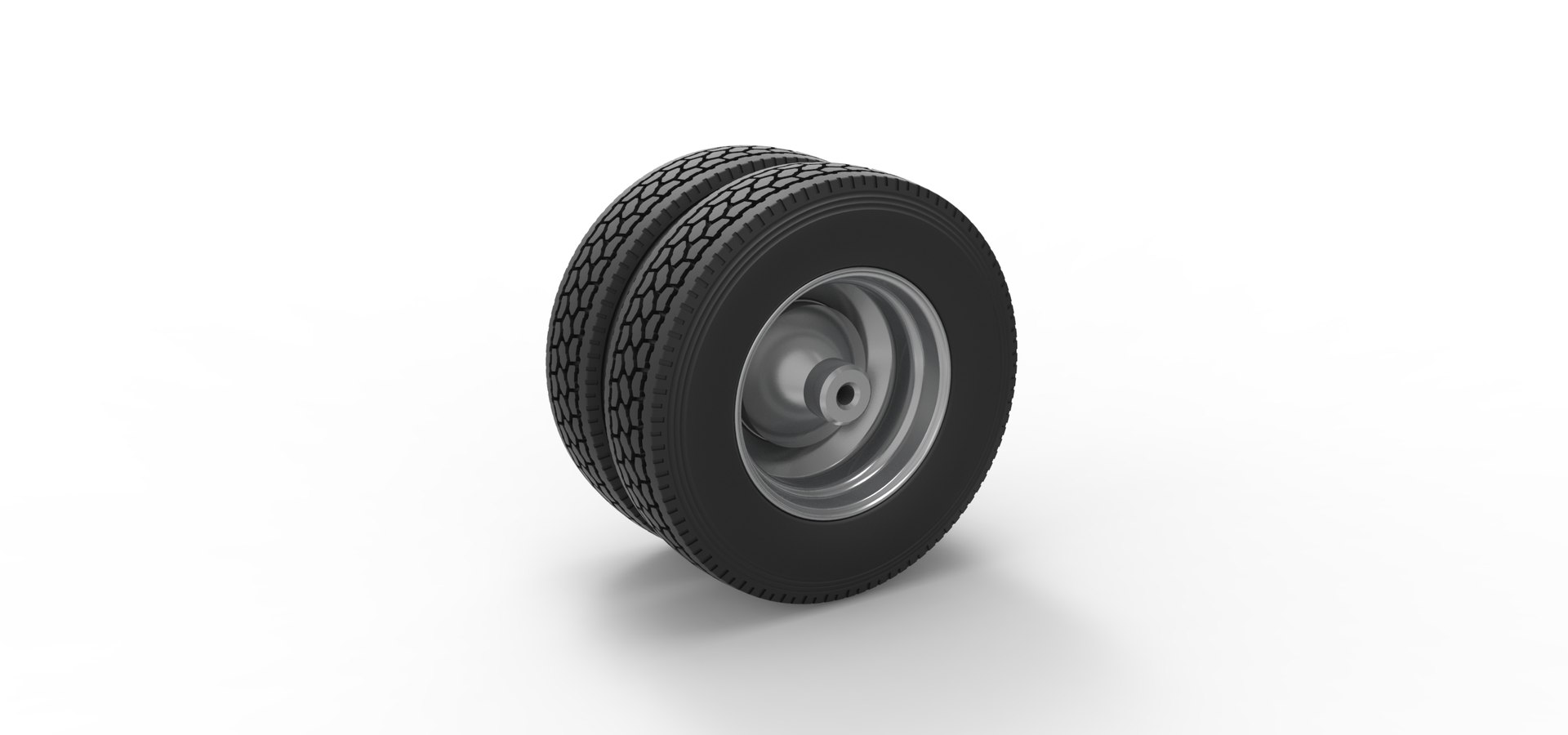 Diecast Rear Custom Wheel Of Semi Truck Version 2 Scale 1 To 25 3D ...