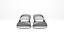 black leather sandals