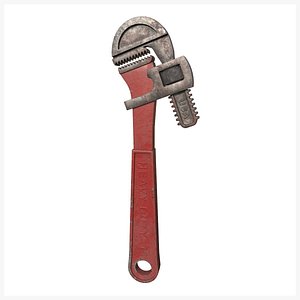 3D Pipe Wrench model