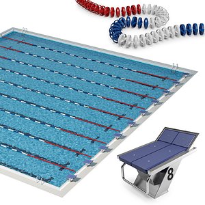 Olympic-size competition swimming pool