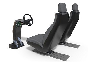 3D Vehicle Control Panel and Seat