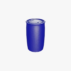 Plastic Tight Head Drum 60L 3D