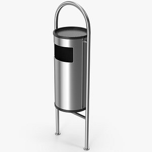 3D model Trash Bin And Ashtray