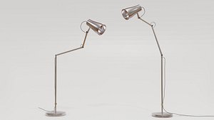 standing lamp rigged 3D model