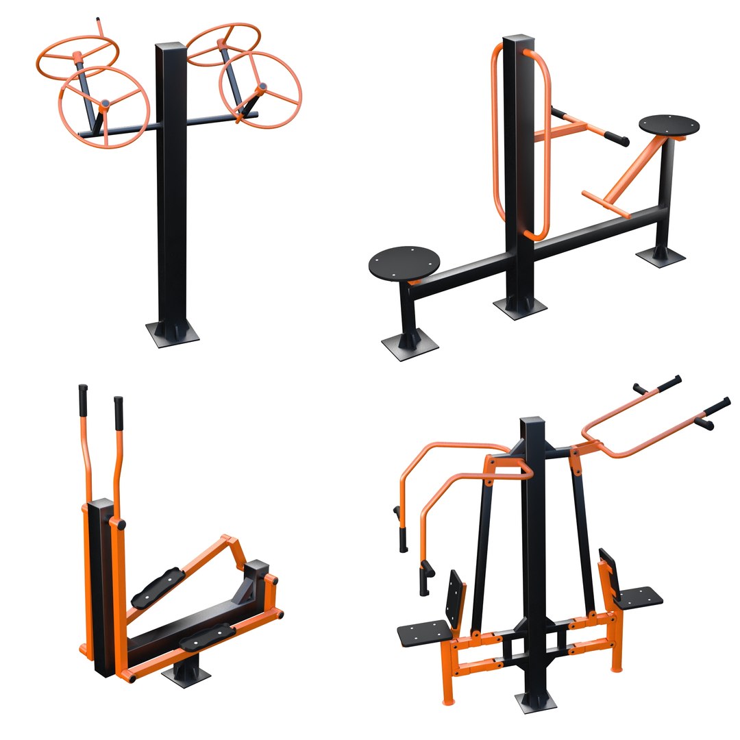 modelo 3d Equipo de fitness al aire libre 01 TurboSquid 1666821