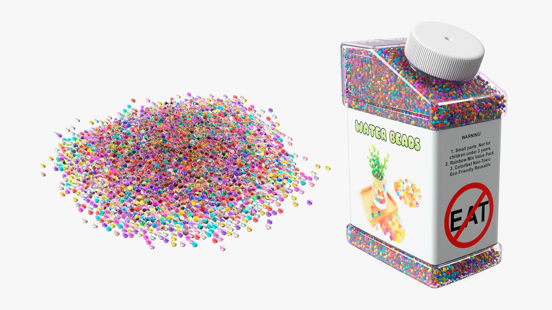 Water Gel Beads Collection 3D model preview