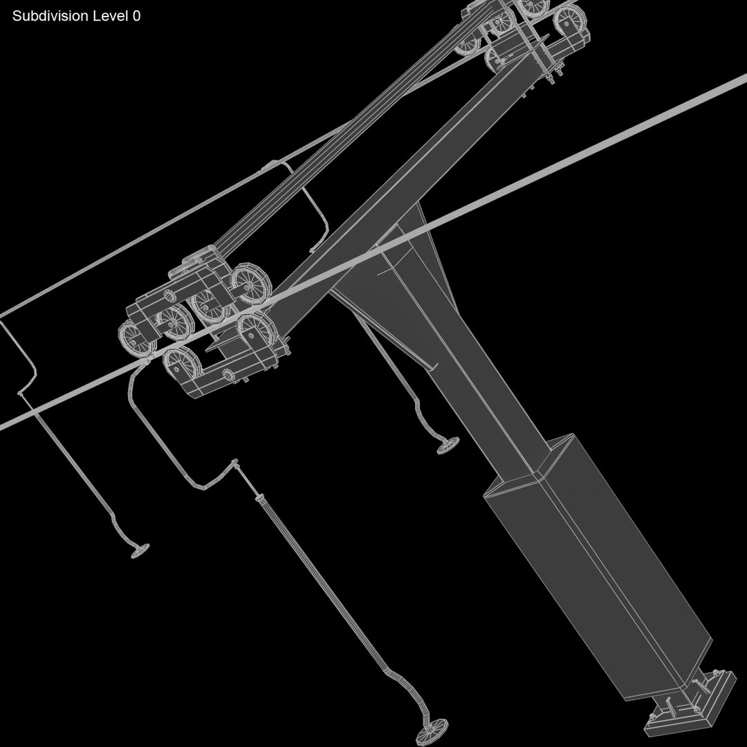 Platter Ski Lift 3d Max