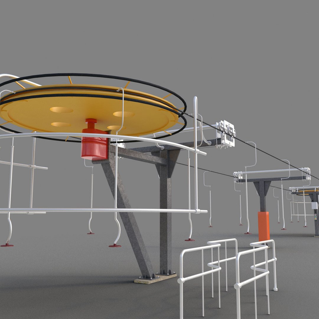 Platter Ski Lift 3d Max