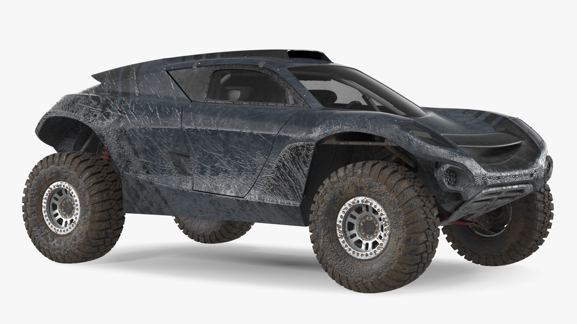 Off Road Racing Electric SUV Dirty 3D model preview
