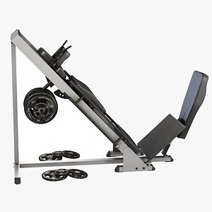 GYM Leg Press And Hack Squat Machine 2 With Barbell model