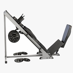 GYM Leg Press And Hack Squat Machine 2 With Barbell