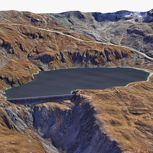3D mount reservoir dam model