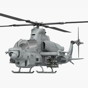 Bell AH-1Z Lethal Combat Helicopter Rigged for Cinema 4D