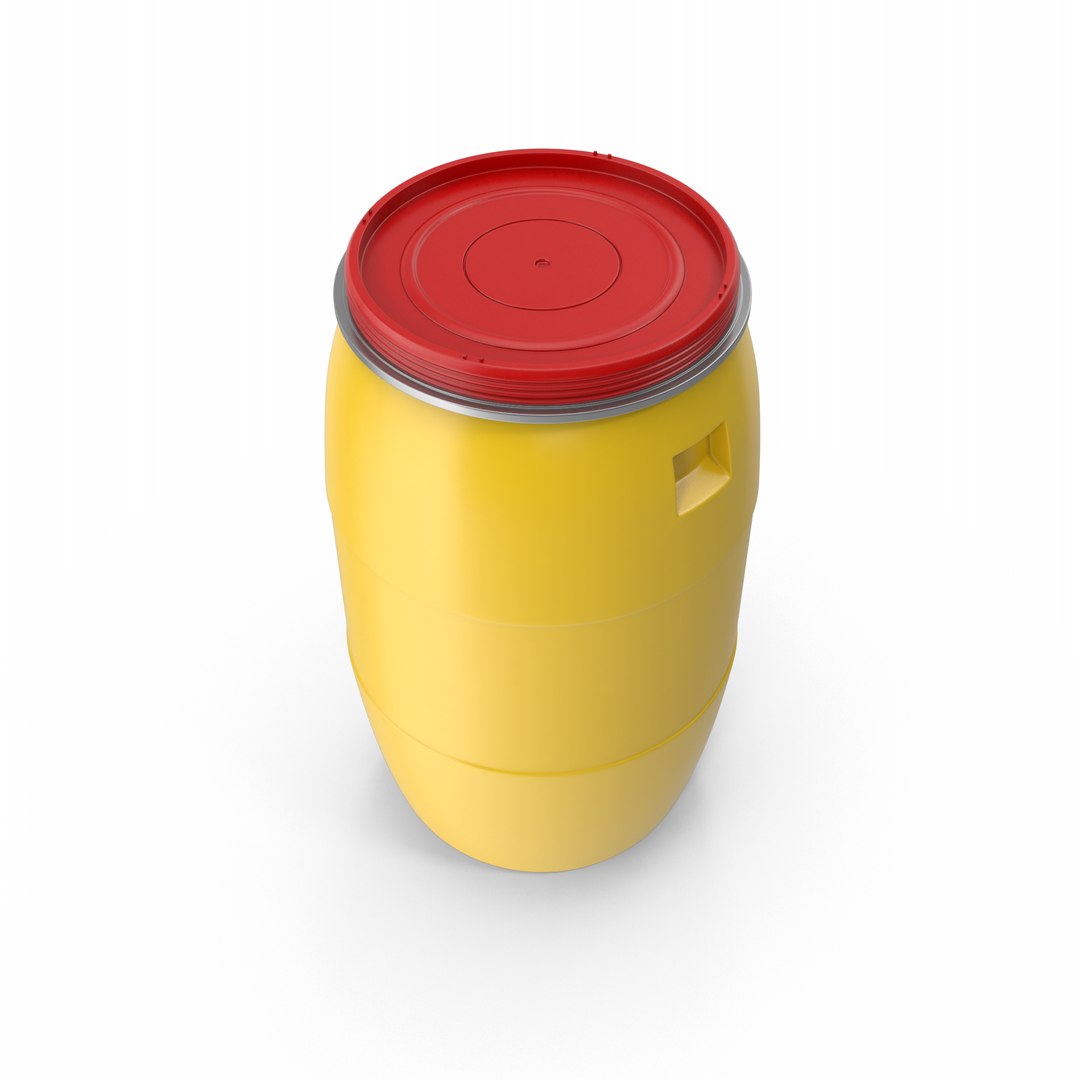 Plastic Barrel Yellow Model - TurboSquid 1832439