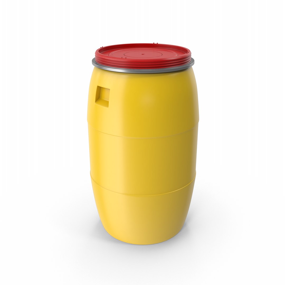 Plastic Barrel Yellow Model - TurboSquid 1832439