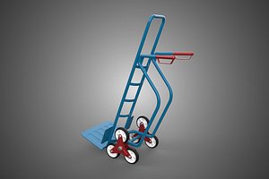 WHEEL STAIR CLIMB HAND TRUCK BARROW TROLLEY CART DOLLY STAIRCASE 3D