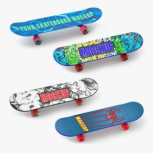 Mockup Classic Skateboards Collection 3 3D model