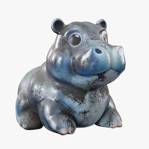 3D Hippopotamus Toy model