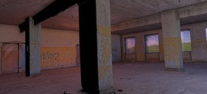 3D Large Abandoned Hall VR
