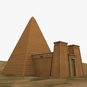 3d model sudanese nubian pyramid