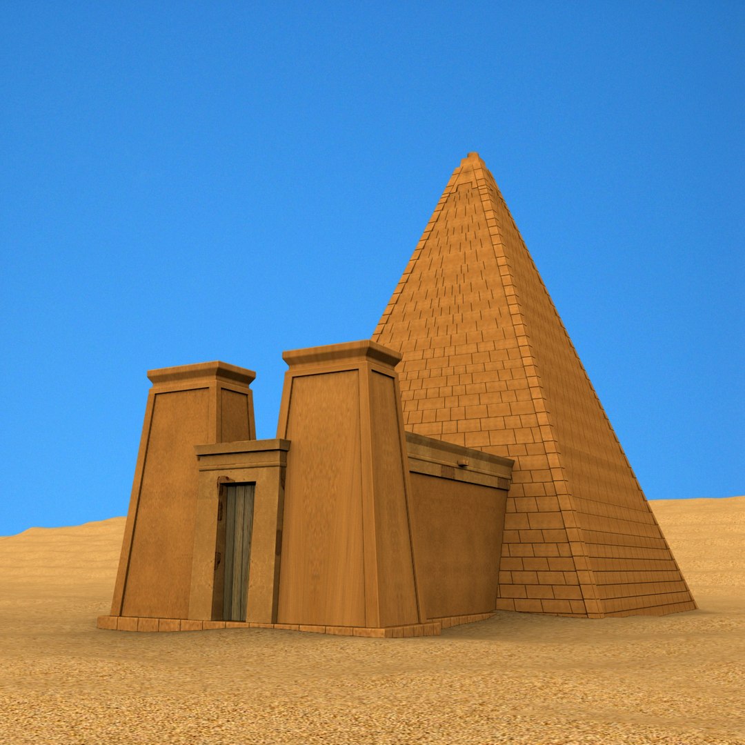 3d model sudanese nubian pyramid