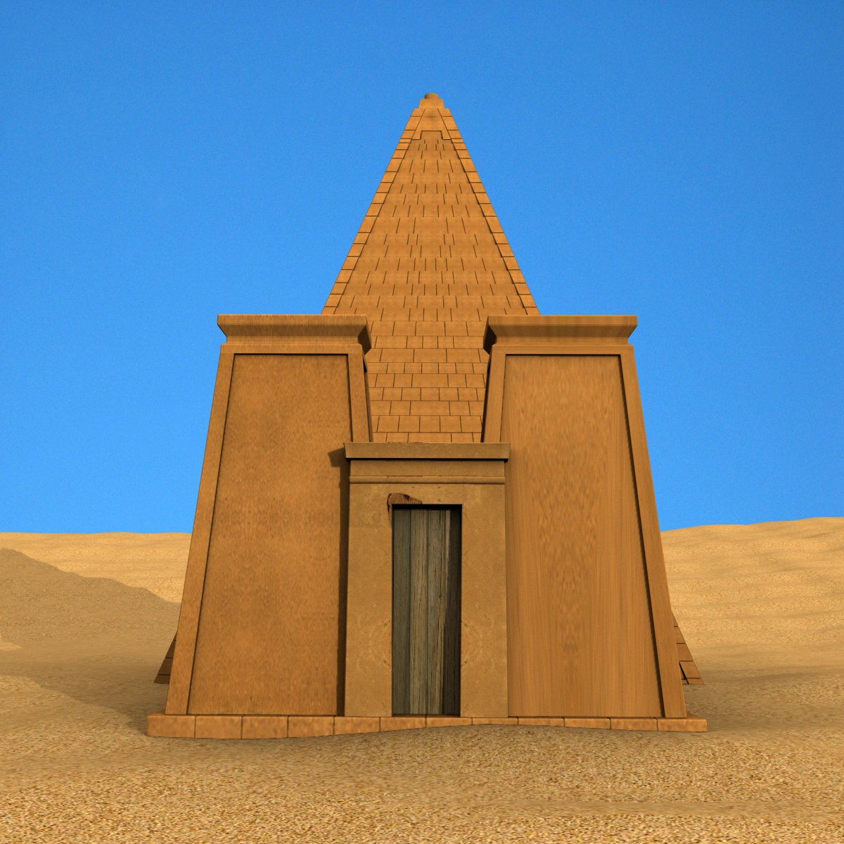 3d model sudanese nubian pyramid