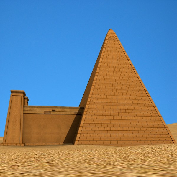 3d model sudanese nubian pyramid