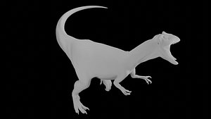 Allosaurus Base Mesh 3D Model  Clean Topology  Ready To Rig