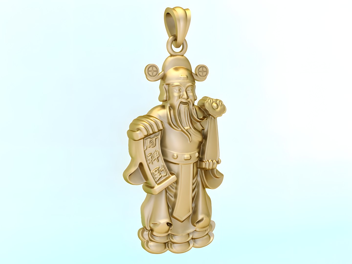 Caishen Pendant - God of Wealth Necklace  - Amulet Feng Shui Jewelry - N935 model https://p.turbosquid.com/ts-thumb/Q1/GoV3bm/63/matdaythantai93501/png/1756390959/1920x1080/fit_q87/fbd522d37bd1627a3bae1d2018ac1afe5178ba3c/matdaythantai93501.jpg