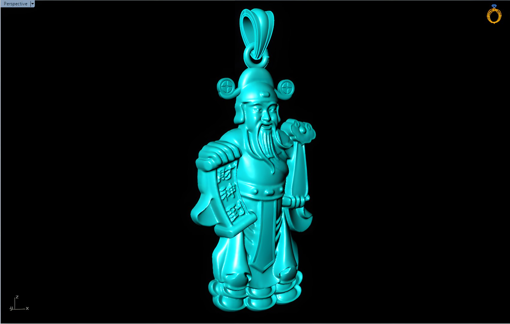 Caishen Pendant - God of Wealth Necklace  - Amulet Feng Shui Jewelry - N935 model https://p.turbosquid.com/ts-thumb/Q1/GoV3bm/Ej/matdaythantai93504/png/1756390955/1920x1080/fit_q87/0b1b605204fb12e415c96081c3467378aa9d8d3f/matdaythantai93504.jpg