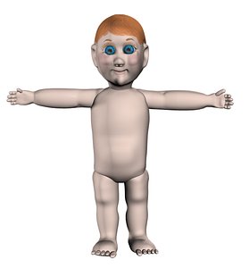 3D Red Head Character