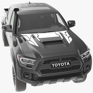 3D Toyota Tacoma TRD Pro Midnight Black Metallic 2021