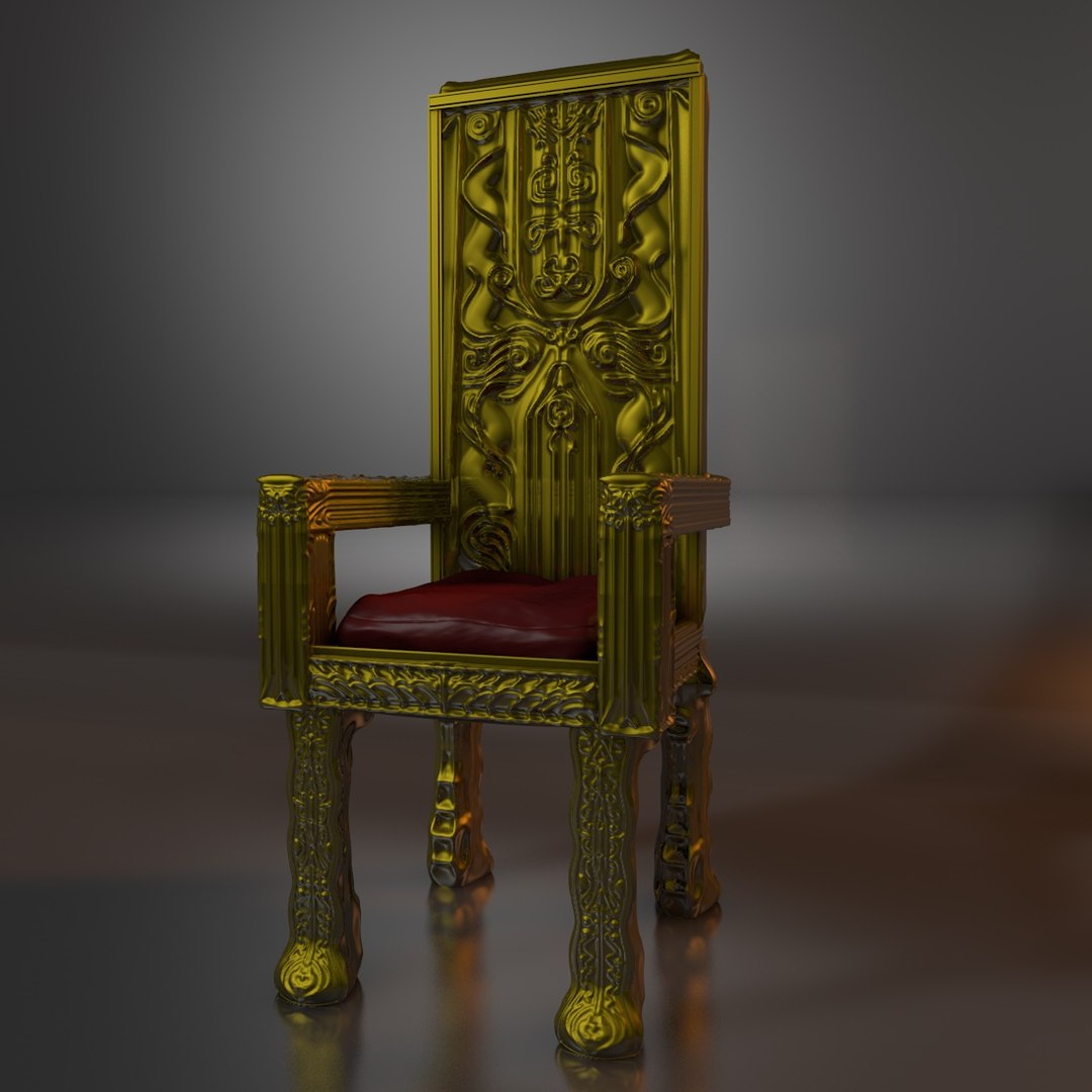 Golden throne. 3d model трон obj. Трон из золота. Моделька трона. Золотой трон 3д.