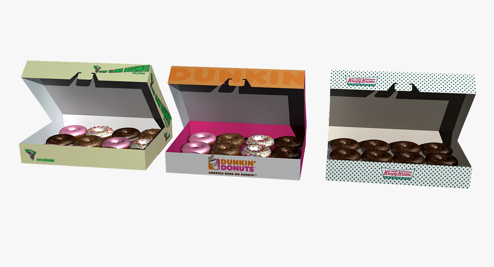 3d Boxes Donuts