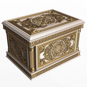 3D model Chest 04 White