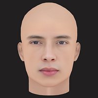 Low Poly Central Cee Rapper Head