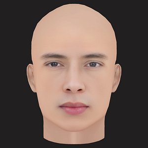 Low Poly Central Cee Rapper Head