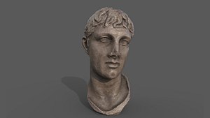 Male head sculpture 2 3D