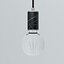 Lampada a sospensione Marmor Glans Nero Bianco Rosso