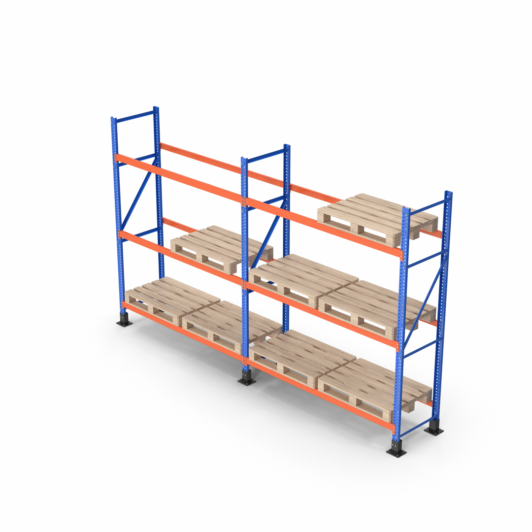 modelo 3d Estantería para paletas y paletas de madera - TurboSquid 2160145