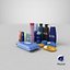 3D cosmetics shampoo conditioner soap model
