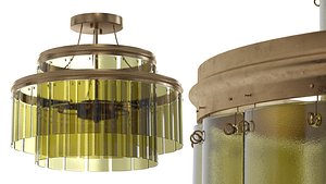 3D Verde Semi-Flush Mount model