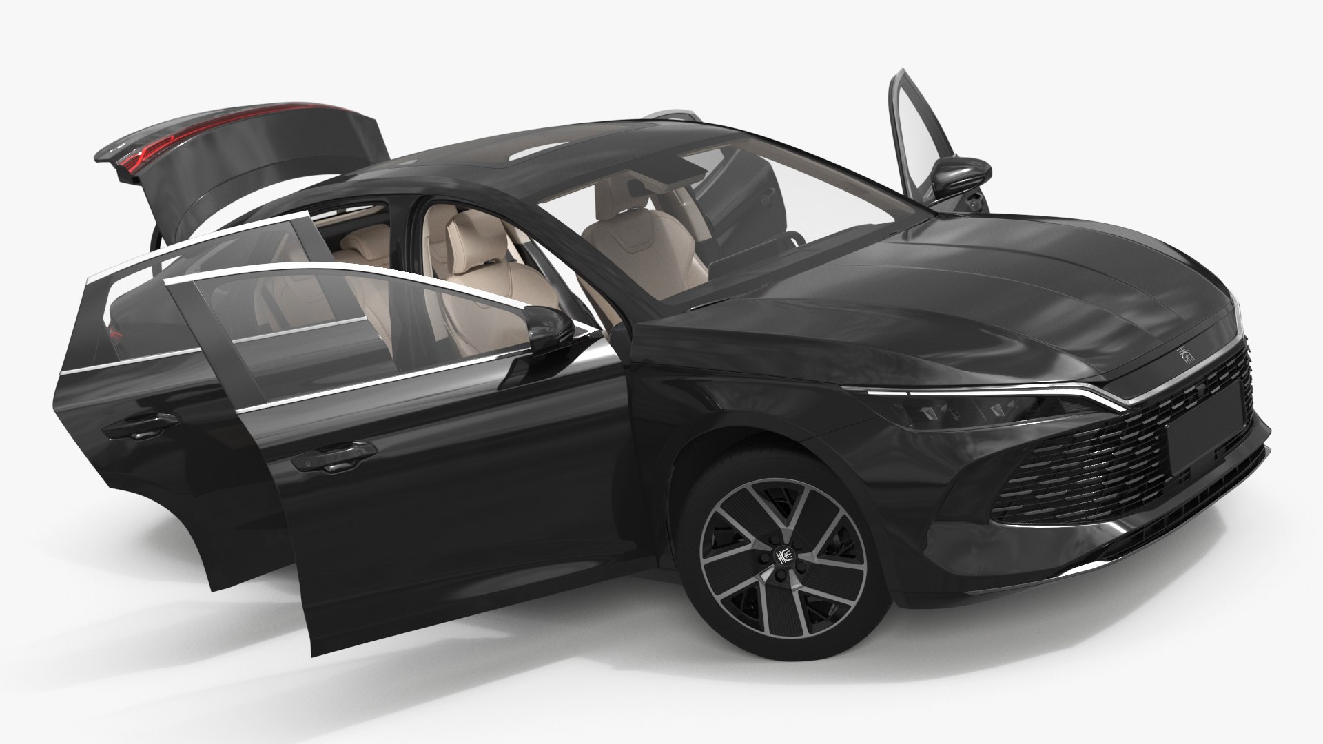 BYD Qin L DM-i Eco Hybrid Space Black Rigged 3D model preview